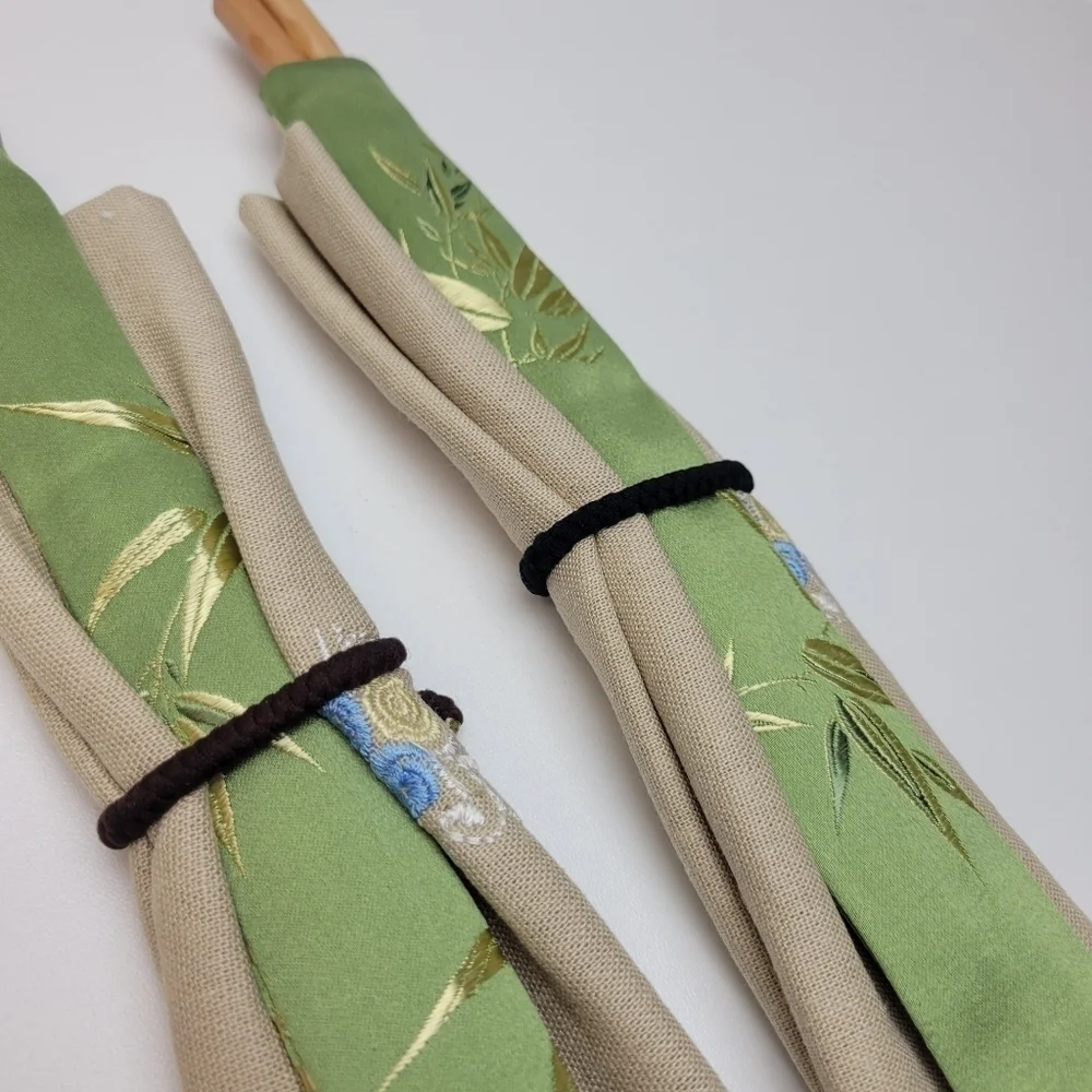 bamboo leaves silk placemat set